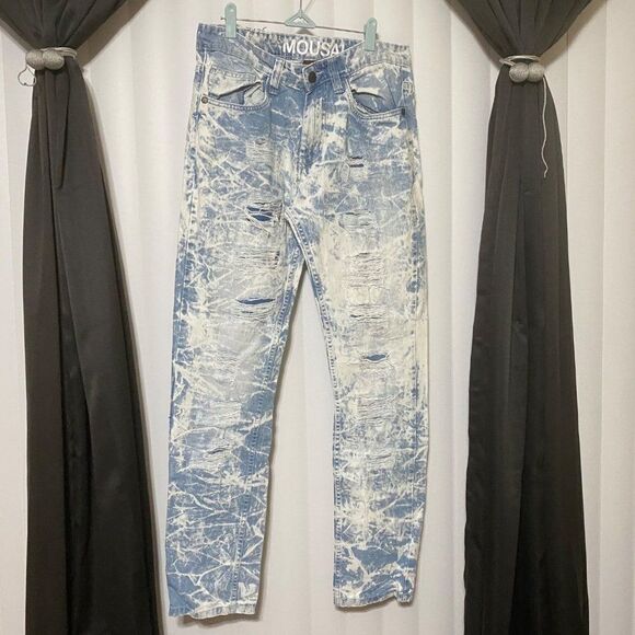 Other - Mousai MENS denim blue distressed jeans